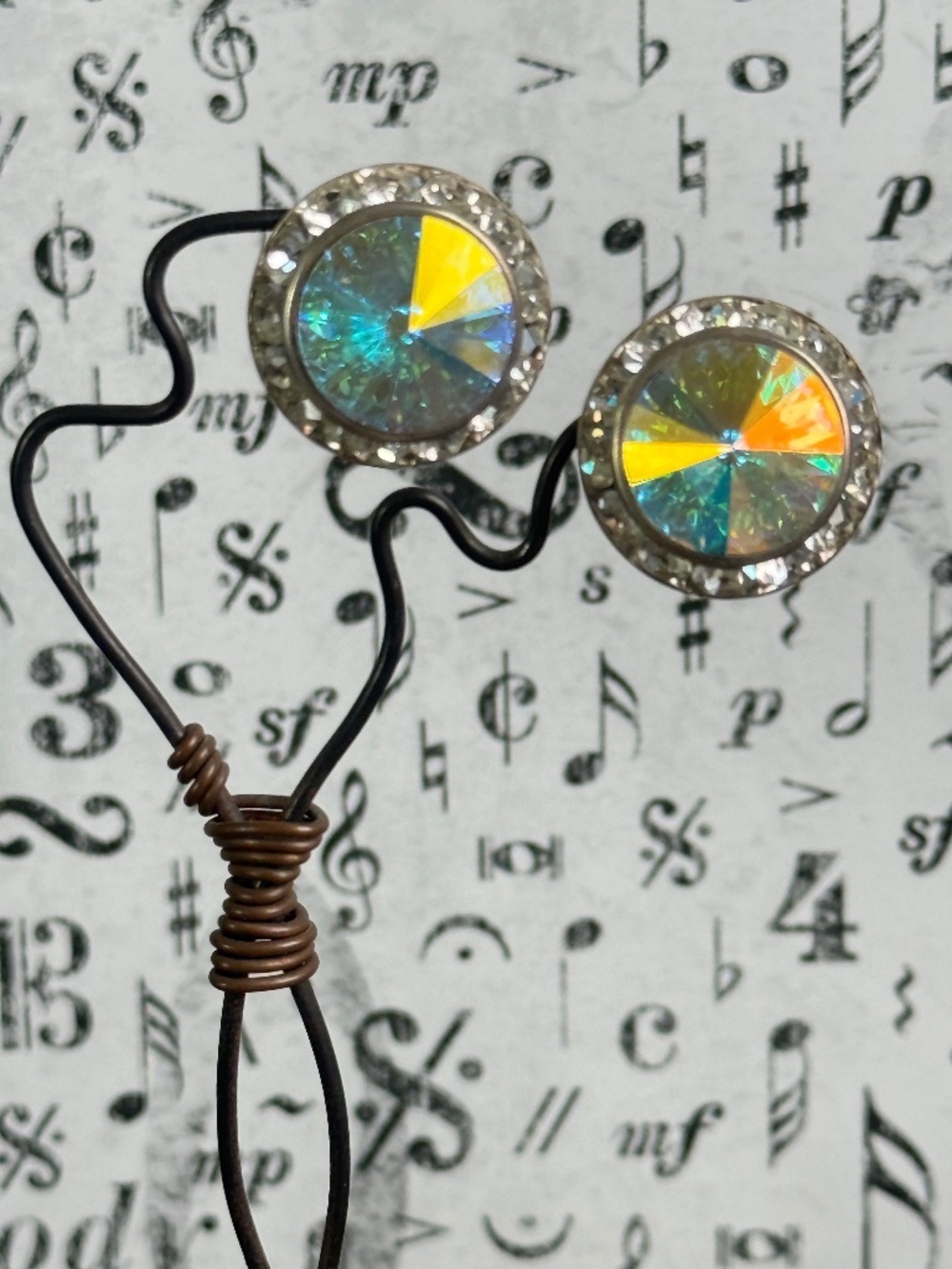Vintage Style Sparkling Aurora Borealis (AB) Crystal Performance Post Earrings